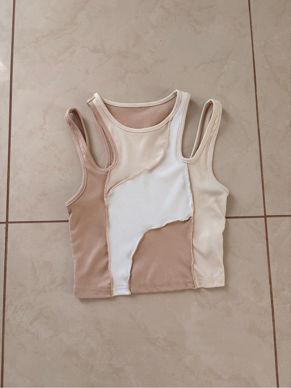 Neutral Cropped Tank Top